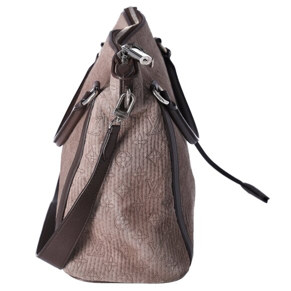 Louis Vuitton Ixia PM Antheia Handbag M94201 Granito Noir Suede Leather - Picture 5 of 12